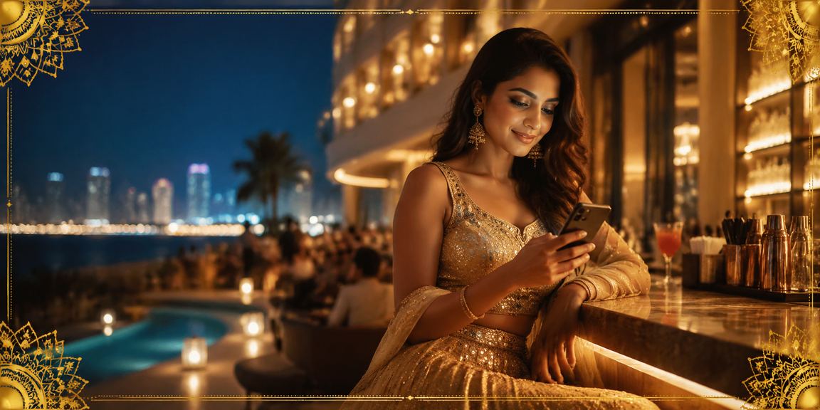Player verifying account on mobile during evening casino session in India